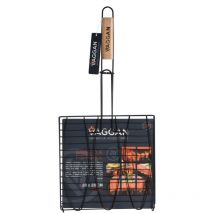 Parrilla 3 pescados mango madera 28x28 cm , Parrilla 3 pescados mango madera 28 x 28 cmFabricado en acero de alta calidadMango con tacto de madera