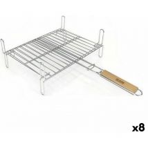 Parrilla algon patas barbacoa 35 x 25 x 14 cm (8 unidades)