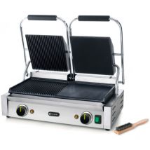 Hendi - Parrilla de contacto de doble ranura lisa 3600W 263907