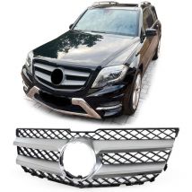 Parrilla del coche - Mercedes glk X204 12-15 - Óptica deportiva - Negro Plata Cromo