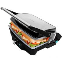 Cecotec Gril Électrique Rock'nGrill 1500 Stone Ceramic Mix&Grill. 1500 W, Gril électrique, plancha et appareil à sandwiches, Revêtement en céramique,