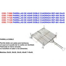 Doppelte quadratische Grillroste 45x45 cm – langlebig und hitzebeständig – ideal für Fleisch und Gemüse