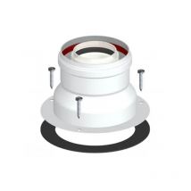 Partenza verticale coassiale con ispezione bianca per caldaia a condesazione ø60/100 NPE