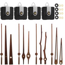Parti Movimenti per orologi al quarzo con 4 tipi di lancette per orologi in legno di noce Accessori per orologi per la sostituzione della riparazione