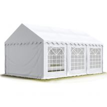 Party-Zelt Festzelt 4x6 m Garten-Pavillon -Zelt pvc Plane 700 n in weiß Wasserdicht