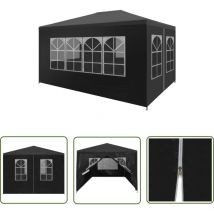 The Living Store Partyzelt 3x4 m Anthrazit - Gartenzelt - Partyzelt - Outdoor Zelt - Pavillon - Grillplatz