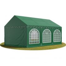 Festzelt Partyzelt 3x6 m premium, hochwertige pvc Plane 750 n in dunkelgrün 100% wasserdicht mit Bodenrahmen - Toolport