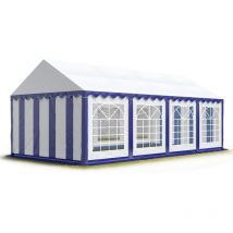 Party-zelt Festzelt 4x8 M Garten-pavillon -zelt Pvc Plane 700 N In Blau-weiß Wasserdicht