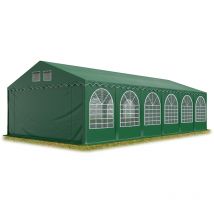 Festzelt 6x12 m - schwerentflammbar Partyzelt Eventzelt xxl 2,6m hoch dunkelgrün Pavillon pvc 1400 n 100% wasserdicht