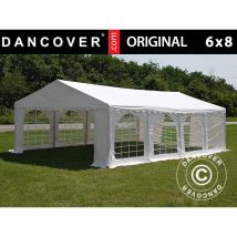 Dancover - Partyzelt Pavillon Festzelt Original 6x8m pvc, Weiß