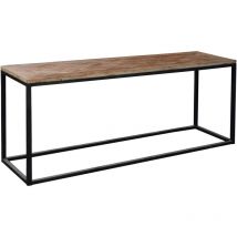 Konsole Industriell aus Recyceltem Ulmenholz und Eisen pärumm Serie Nege 76x45x160 cm