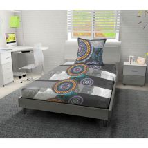 Parure de draps 180X290 mandy gris en coton