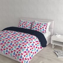 Parure Copripiumino Fantasy 100% Microfibra, Petali, Matrimoniale