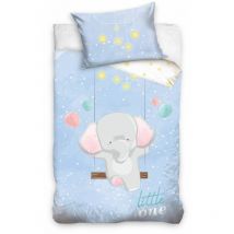 Parure Copripiumino Lettino Baby Elefante Azzurro