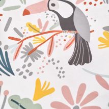 Parure de couette 140 x 200 'Happy Toucan' Réversible 100% Coton / 57 Fils/cm²