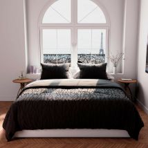 Parure de couette 240x220 cm tuft anthracite, par Soleil d'Ocre