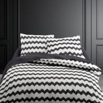 Parure de couette 3 pièces Ethnik Sweety microfibre - Ardoise