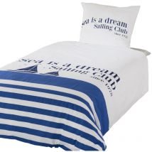 Parure de couette 140x200 Coton bio 57 Fils sea