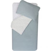 Parure de couette esprit nature Blanc 100x140/40x60 cm