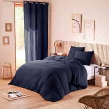 Parure de couette 'Gaze de Coton' 260 x 240 pour lit 2 Places 'King Size' 160 à 180 cm - Couleur : Orage