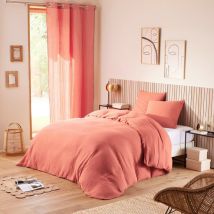 Parure de couette 'Gaze de Coton' 260 x 240 pour lit 2 Places 'King Size' 160 à 180 cm - Couleur : Blush