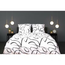 Parure de couette Irregular - 100% Coton / 57 Fils/cm² - Parure de couette 140 x 200 cm + 1 Taie d'oreiller 65 x 65 cm
