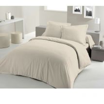Parure de couette Lovely Home 220x240 cm - 100% coton - beige creme