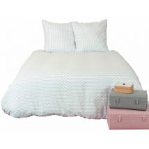 Parure de couette microfibre 82 g/m² 260x240 pois