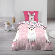 Parure de Drap + 1 taie d'oreiller Beautiful Lama