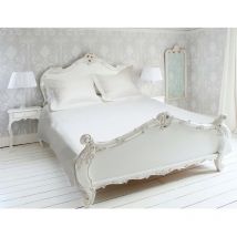 Parure de drap 4 pièces en percale Eden satin, coloris blanc