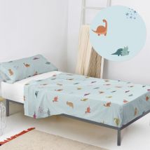 Parure de draps 2 pièces mini dinosaure 180x270 cm (Lit 105)