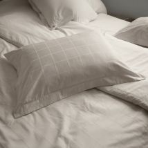 Linnea - Parure de lit satin de coton concerto Taie 50x70 cm Carreaux 280x240 cm