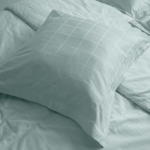 Linnea - Parure de lit satin de coton concerto Taie 65x65 cm Carreaux 280x240 cm