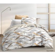 Promo Linge - Parure de Lit 3 Pièces - Housse de Couette + 2 Taies d'Oreillers - Diego - 260 x 240 cm.