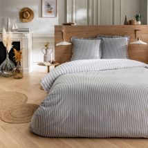 Future Home - Parure de lit 3 pièces Adulte 2 personnes en coton 57 fils imprimé blanc Set de Housse de couette 260x240cm +2 Taies d'oreiller 63x63