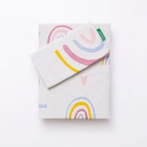 Parure De Lit 3 Pièces (Housse De Couette + Taie D'Oreiller + Drap Housse) Rainbow Kids Be