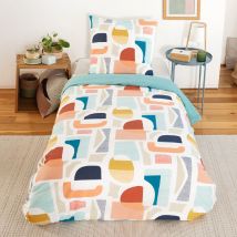 Parure de lit colors en polycoton 140x200 cm