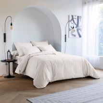 Someo - Parure de lit coton percale Meringue 240x220 morphee
