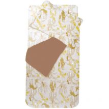 Parure de lit enfant animaux de safari Jaune 100x140 cm