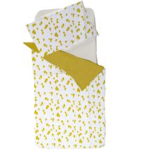 Parure de lit enfant esprit safari Jaune 100x140 cm