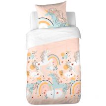 Parure de lit enfant Licorne - Polycoton 51 fils