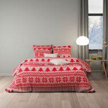 Parure de lit flanelle pin 140x200 cm