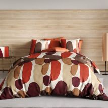 Housse de couette 240x220 Jopline + 2 taies 100% coton 57 fils