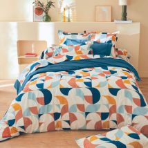 Tradilinge - Parure de lit Modulo cobalt 140x200