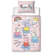 Argofield - Parure de lit - Peppa Pig , Susy Sheeep, Rebecca Rabbit, Emily Elephant - 120 cm x 150 cm