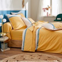 Linnea - Parure de lit percale de coton romy ambre Taie 50x70 cm 280x240 cm
