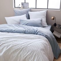 Tradilinge - Parure de lit percale Gaby baltique 260x240 cm