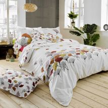 Tradilinge - Parure de lit percale Ginkgo Rose 240x220 cm