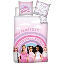 Parure de lit réversible Barbie - 140 cm x 200 cm