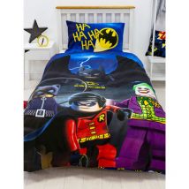 Parure de lit réversible et Taie D'oreiller - Lego dc Comics Batman - 135 cm x 200 cm